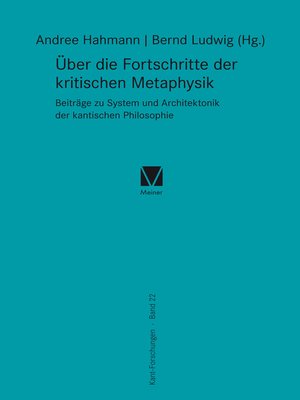 cover image of Über die Fortschritte der kritischen Metaphysik